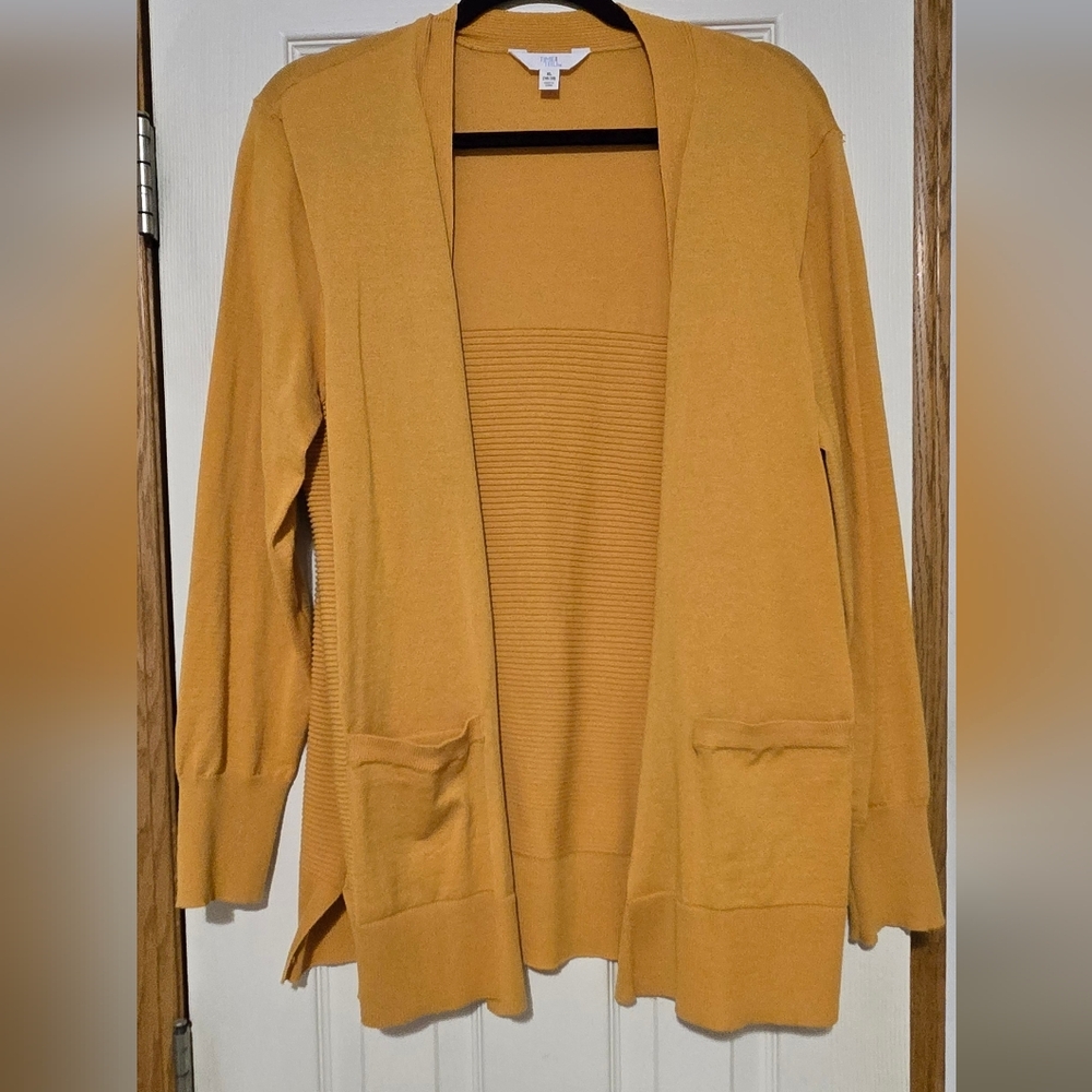 Time and Tru Women's Golden Cardigan Sweater